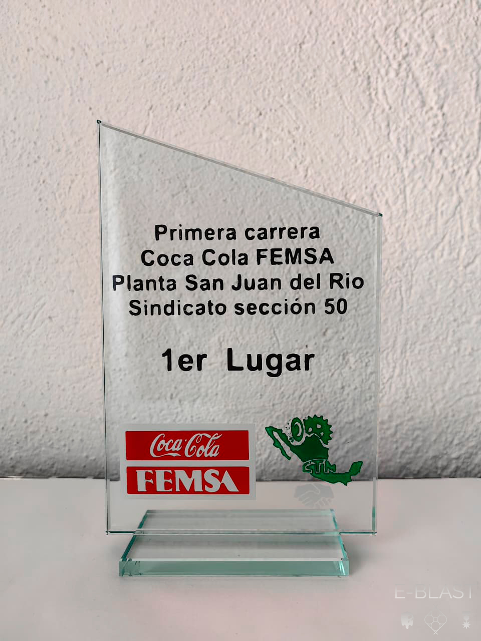 Reconocimiento grabado y pintado